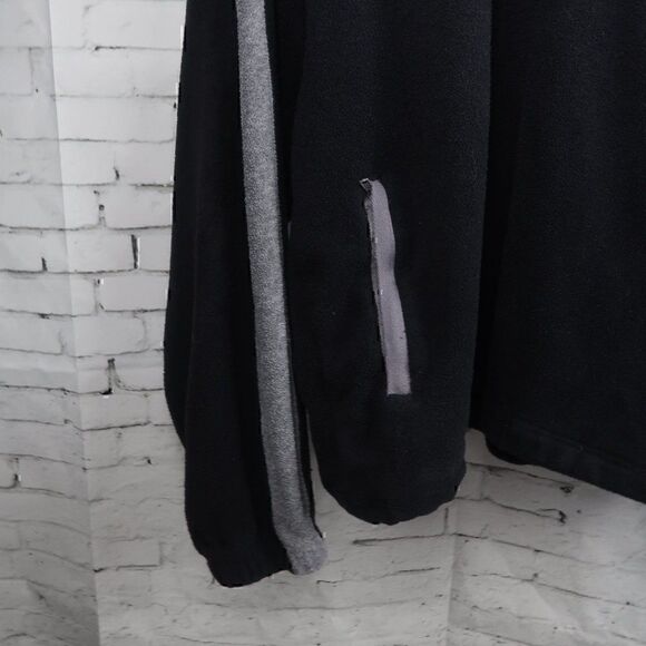 OUTDOOR URBAN TERRAIN BLACK & GREY FLEECE 1/4 ZIP PULLOVER JACKET SIZE LARGE - Picture 5 of 9